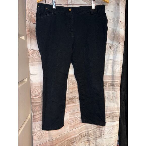 CHICOS SO SLIMMING  BLACK JEANS SIZE 12/M - Picture 1 of 5